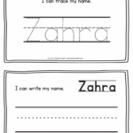 Zahra Name Printables For Handwriting Practice A To Z Teacher Stuff