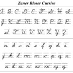 Zaner Bloser Cursive Alphabet Printable Cursive Alphabet Printable