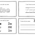 Zoe Name Printables For Handwriting Practice A To Z Teacher Stuff